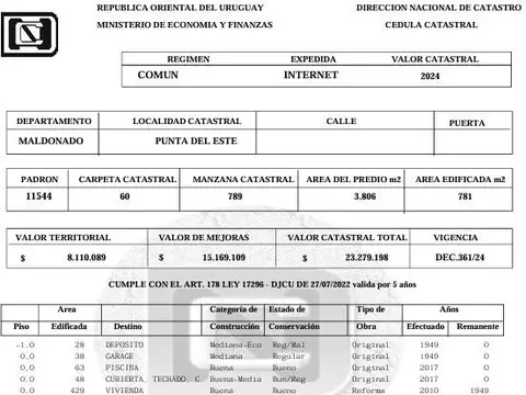 Terreno en Venta de 4568,0 m2