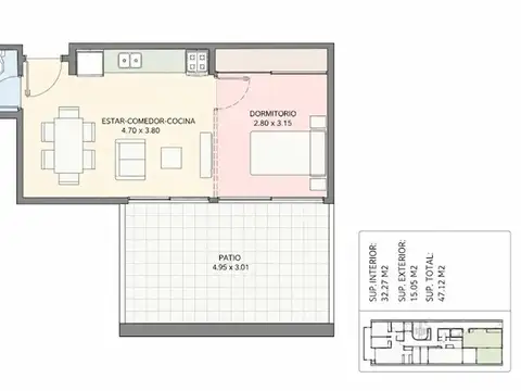 Departamento en Venta en Villa Crespo, USD 86.000