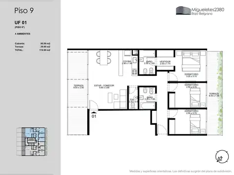Departamento en Venta de 4 ambientes