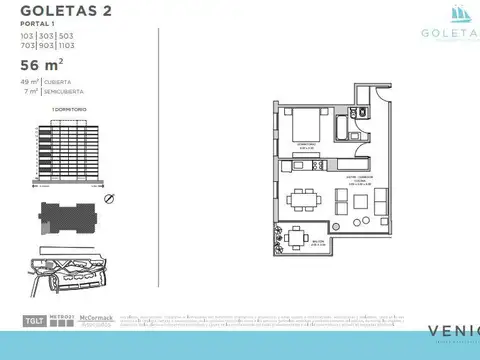 Solís y Río Luján - Goletas 2,  P 1 - Piso 11º 05