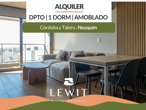 Alquiler Departamentos amoblados | 1 dormitorio |  Balcón | Bliss Tower | Neuquén capital.