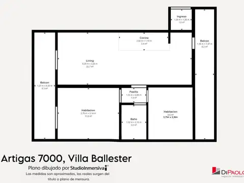 Departamento en Venta de 3 ambientes