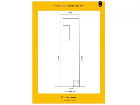 LOTE EN VILLA DEVOTO 8.66 X 34.89 USAB 1