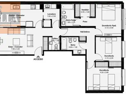 Departamento en Venta de 3 dormitorios