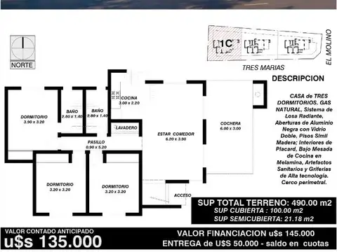 Casa en Venta Rincón Unidad 1C  Merlo San Luis