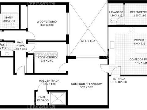Departamento en Venta de 3 dormitorios