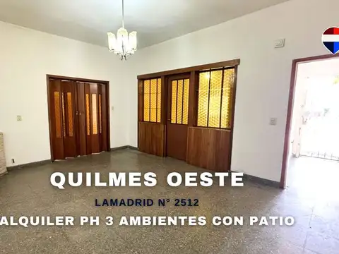 ALQUILER PH 3 AMBIENTES CON PATIO QUILMES OESTE