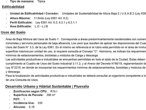 Terreno en Venta de 386,0 m2