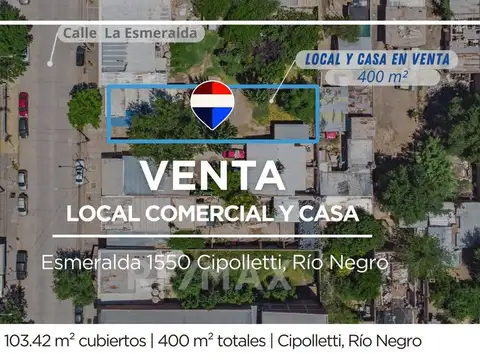 VENTA LOCAL COMERCIAL + CASA DOS DORMITORIOS