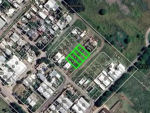 Terreno en Venta 10  mts Frente