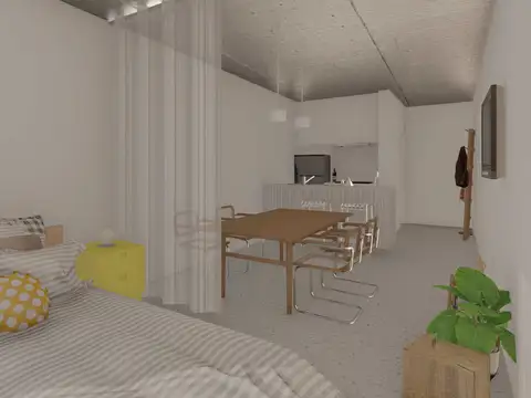Departamento Monoambiente con 1 baño