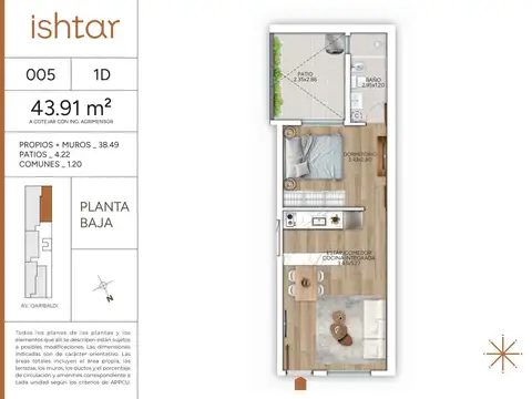 VENTA APARTAMENTO 2 DORMITORIOS GOES