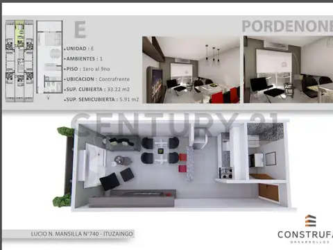 Mansilla 700, Piso 1
