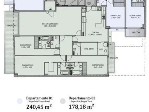 Departamento en Venta en Plaza San Martín, USD 1.145.000