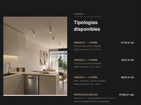 Departamento en Venta de 1 dormitorio
