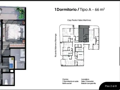 Departamento en Venta de 2 ambientes