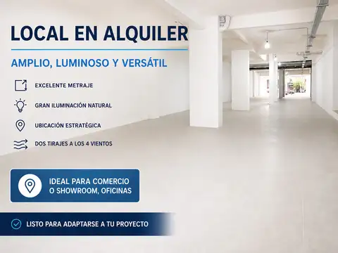 Importante local con 12mts de frente. Apto todo rubro