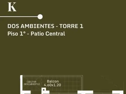Departamento 2 ambientes con 1 baño