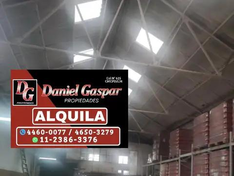 ALQUILER – GALPÓN INDUSTRIAL – SUPERFICIE TOTAL 434 M2