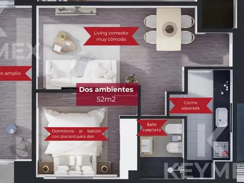 Departamento en Venta de 2 ambientes