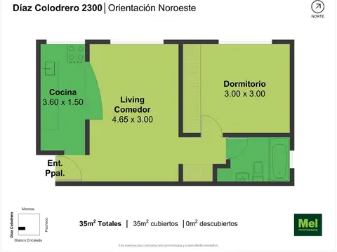 Departamento en Venta de 1 dormitorio