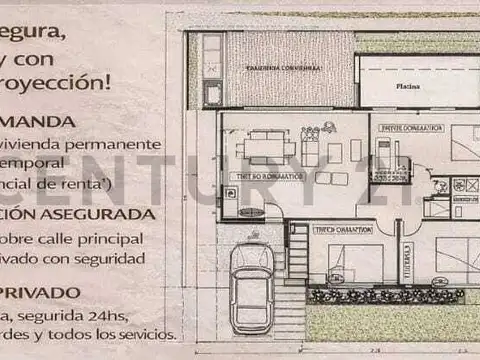 Casa 4 ambientes con 2 baños