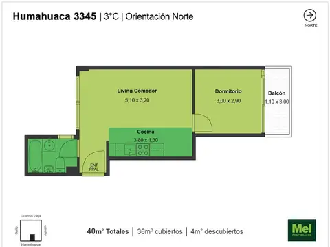 Humahuaca 3300, Piso 3