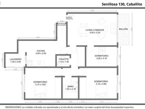 Departamento en Venta en Caballito, USD 127.000