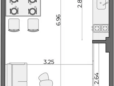 MONOAMBIENTE AL FRENTE. VTA. EN POZO.  ADELANTO Y CUOTAS FIJAS EN PESOS