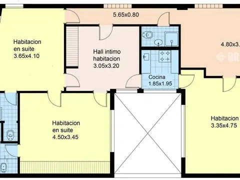 SEMIP C/ESCRITORIO EN AV.  CORDOBA AL 2400 - IMPECABLE APTO PROFESIONAL 2 SUITES