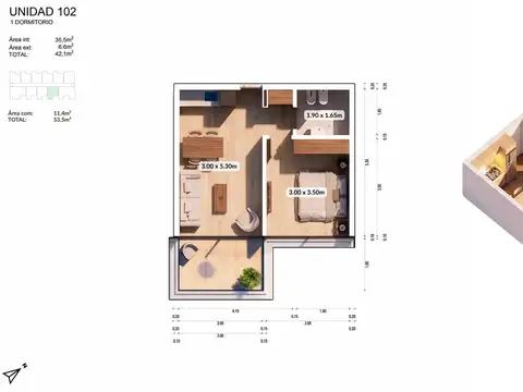 APARTAMENTO 1 DORMITORIO EN VENTA PLAYA MANSA