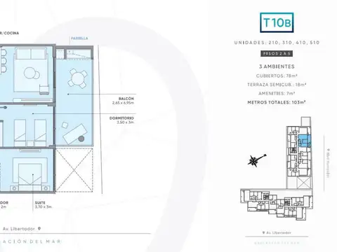Btwins Norte _ Dpto en venta 3 Ambientes