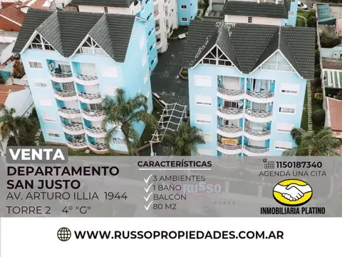 Venta Departamento 3 ambientes San Justo