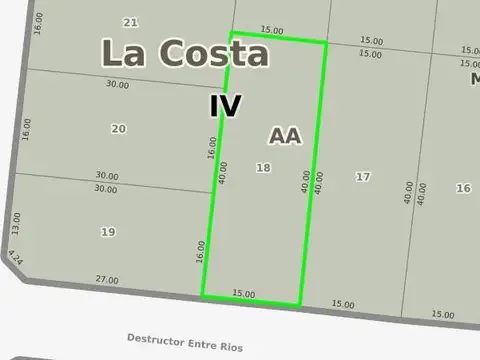 Terreno en Venta de 600,0 m2