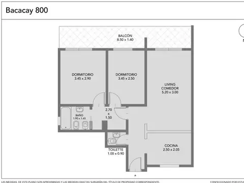 Departamento en Venta de 3 ambientes