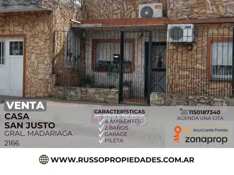 Venta Casa 4 Ambientes San Justo