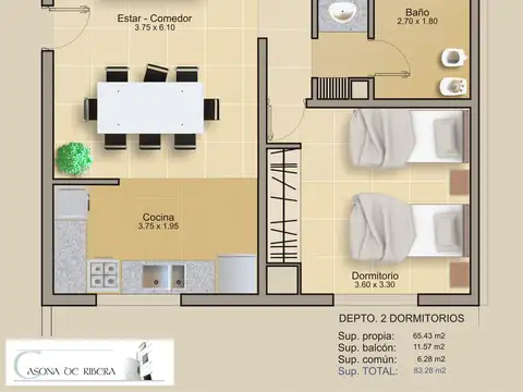 Departamento en Venta de 4 ambientes