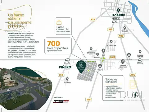 Lote en Piñero Barrio Estacion Paraiso