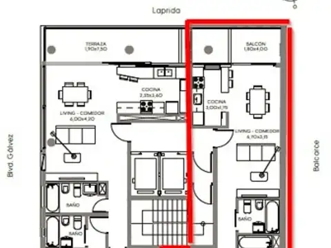 Venta Departamento 2 dorm. al frente en Candioti