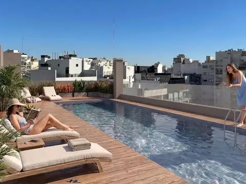 Departamento 2 ambientes con 2 baños