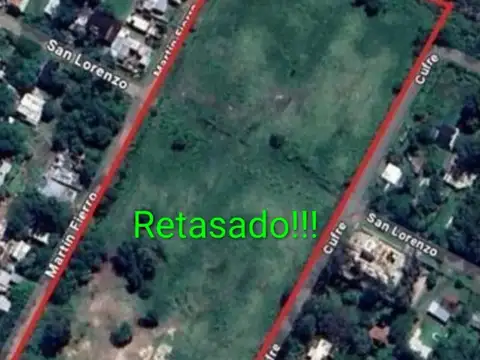 Terreno en Venta 100  mts Frente
