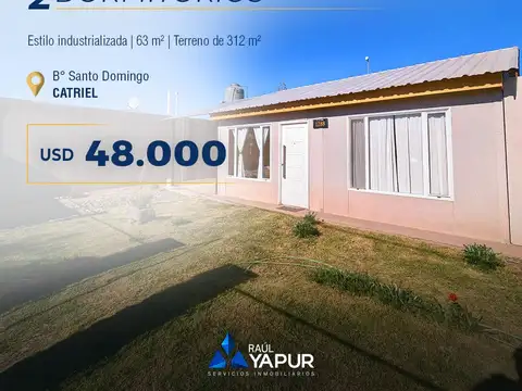 CASA EN VENTA 2 DORMITORIOS, CATRIEL