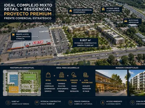 DESARROLLO PRMIUM FRENTE A COTO 6807 MTS 11.000M2