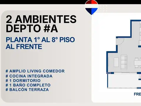 VENTA DEPARTAMENTO 2 AMBIENTES 48 CUOTAS BERNAL