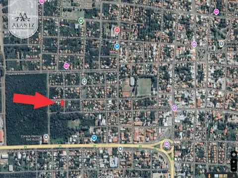 Terreno en Venta 15  mts Frente