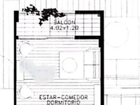 Departamento Monoambiente con 1 baño