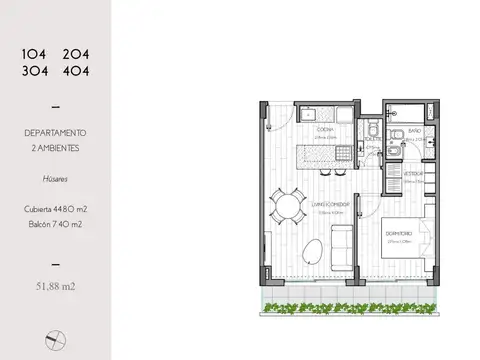 Departamento en Venta al Oeste