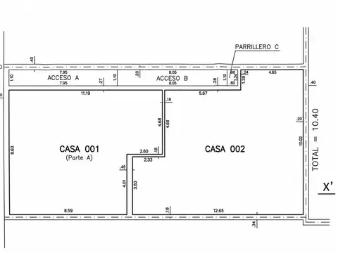 VENTA 2 CASAS EN EL MISMO PADRON BARRIIO SUR