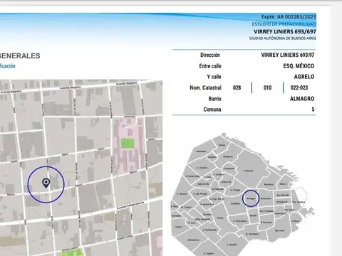 Terreno en Venta en Almagro, USD 790.000