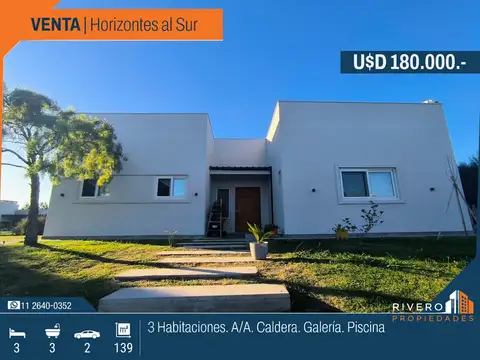 Venta Casa - 3 habitaciones - Piscina - Horizontes al Sur